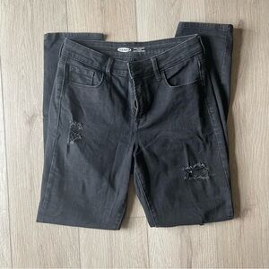 Black Old Navy Power Straight high rise jeans